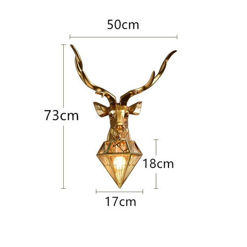 Modern Class  Antler Wall Deer Lamp Light - OZN Shopping