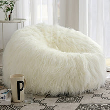 Load image into Gallery viewer, Soft Fluffy Wool Fur Bean Bag Lazy Couch Chair - OZN Shopping
