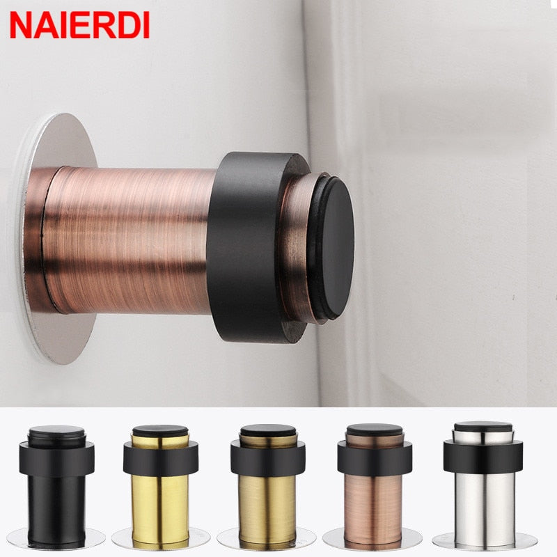 Wall Pin Bumper Scratch Protection Stainless Steel Door Stops Rubber Door Protective Pad Door Stopper Wall Protector Anti-collision Door Holder Heavy Duty - OZN Shopping