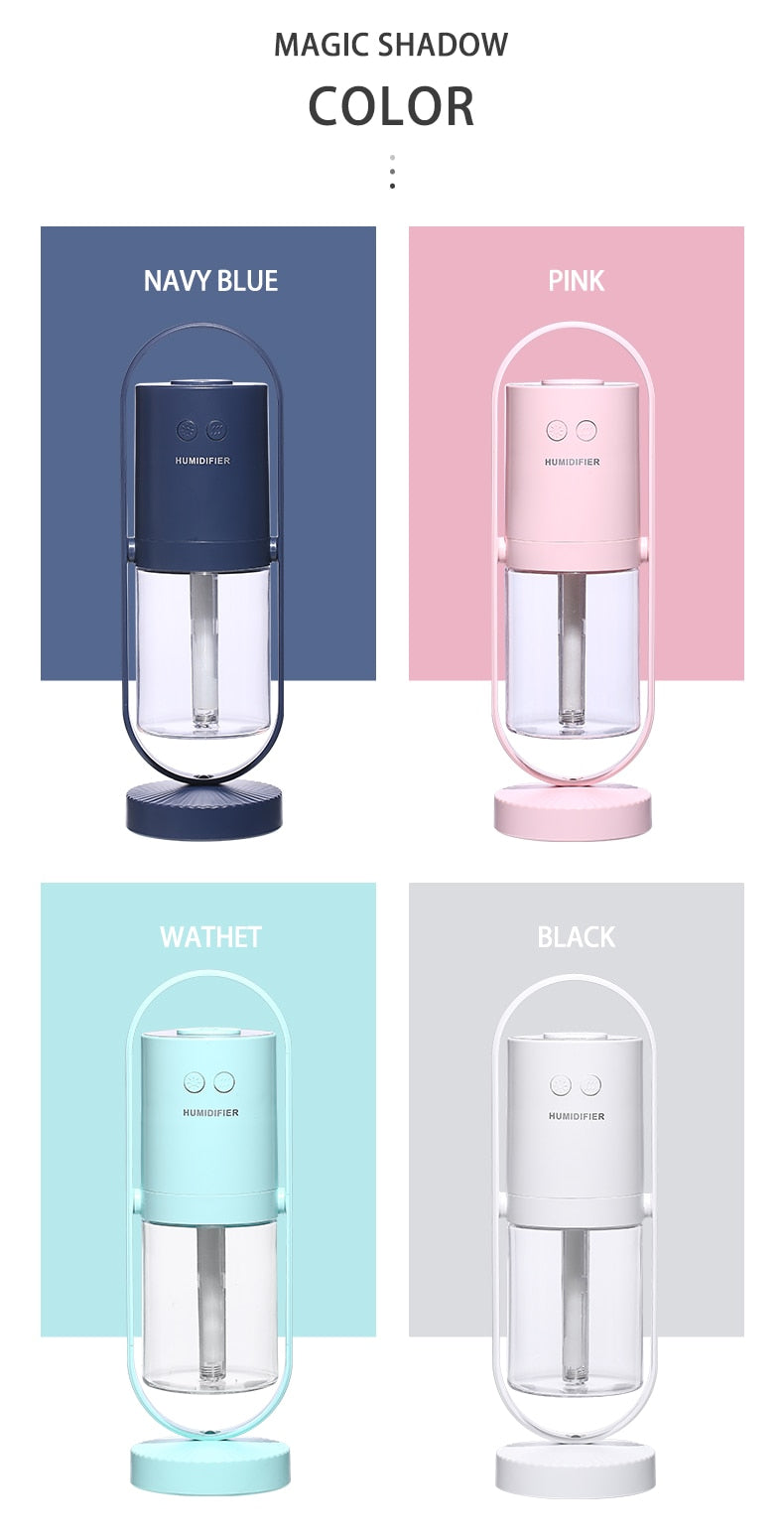 Mini Portable Wireless Usb Charging Humidifier Mute Projection Lamp 360 Rotating Aromatherapy Diffuser For Home Bedroom - OZN Shopping