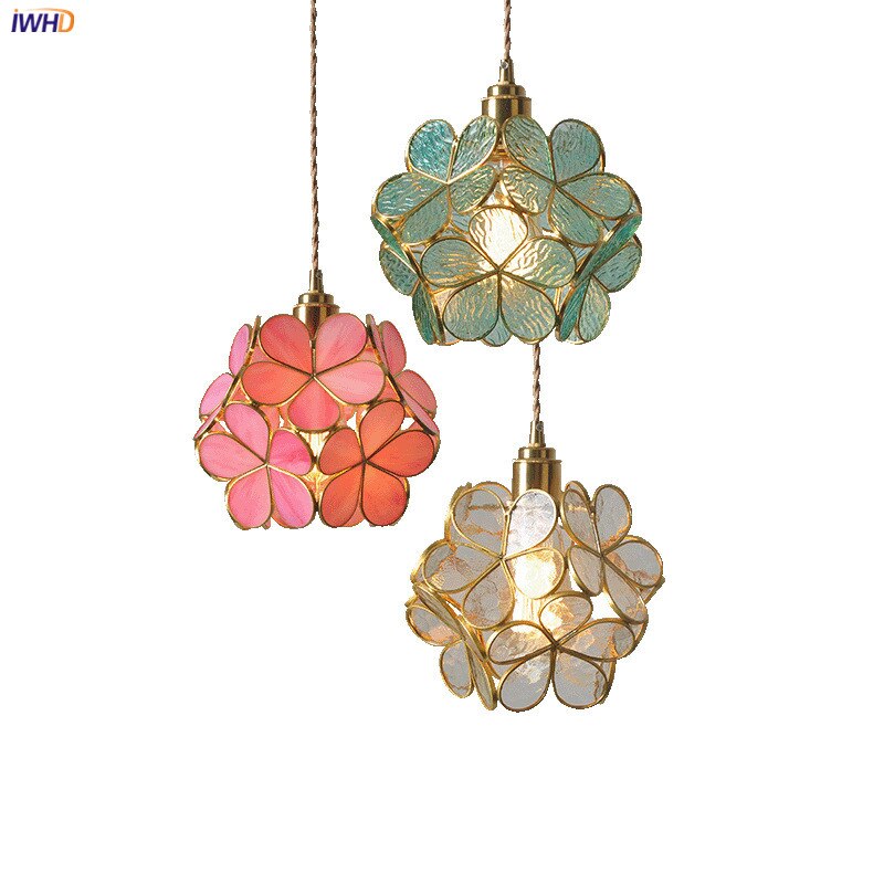 Classy  Flower Pendant Lighting Fixtures Glass Home Decor - OZN Shopping