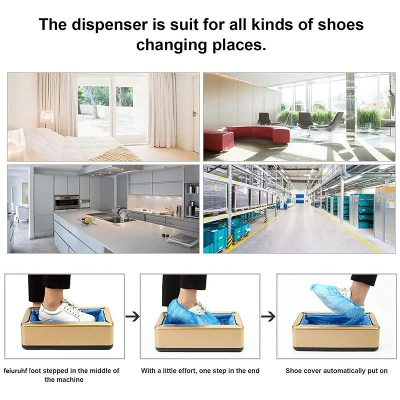 Automatic Shoe Cover Machine Intelligent Shoe Sleeve Tool Disposable Foot Cover Machine Shoe Film Device with cover*100pc - OZN Shopping