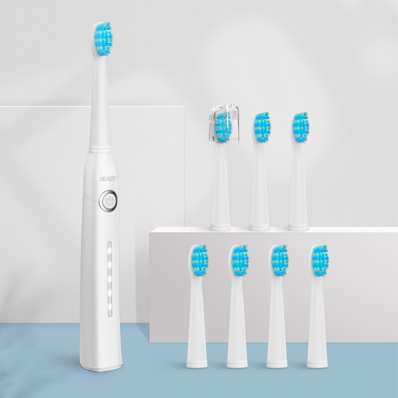 Seago Sonic Electric Toothbrush Tooth brush USB Rechargeable adult Waterproof Ultrasonic automatic 5 Mode with Travel case - OZN Shopping