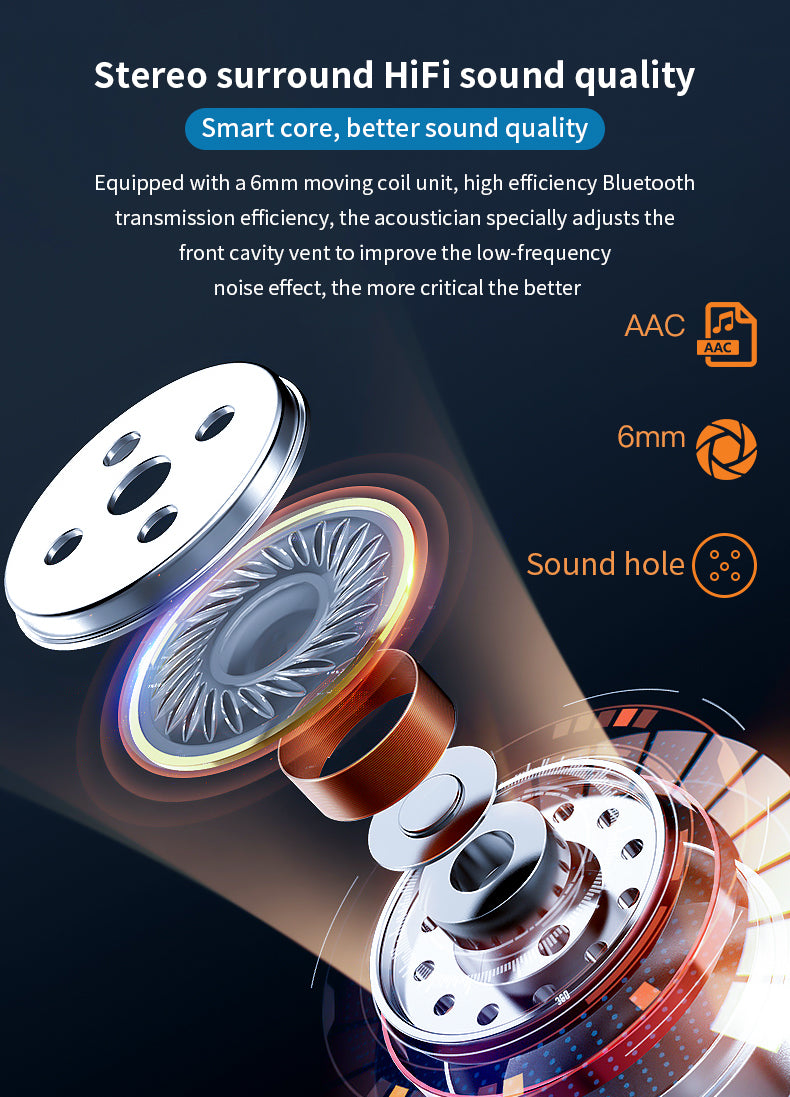 2 in 1 Bluetooth Earphone and Power Bank Touch Control  With LED Display