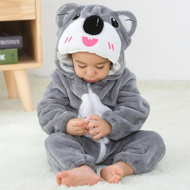 Baby Rompers Winter Lion Costume For Girls Boys Toddler Animal Jumpsuit Infant Clothes Pajamas - OZN Shopping