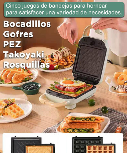 Sandwich Maker - Waffle Donut Cookies & Pancake Cooker & Toaster