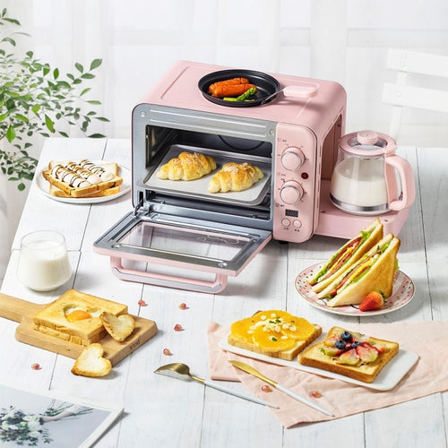Multifunction Breakfast Machine Mini Household Electric Oven Cake Baking Fry Pan Warm Drinking Pot Toaster - OZN Shopping