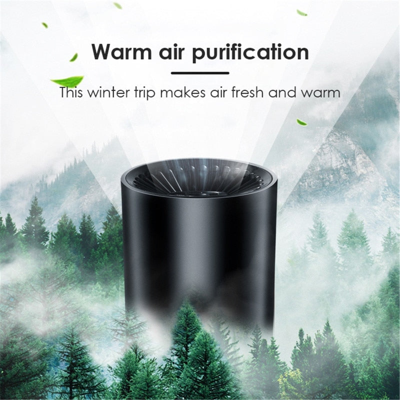 12V Car Heater Vehicle Heating Cooling Fan Portable Defrosting and Defogging Small Electrical Appliance Fun with Suction Holder - OZN Shopping