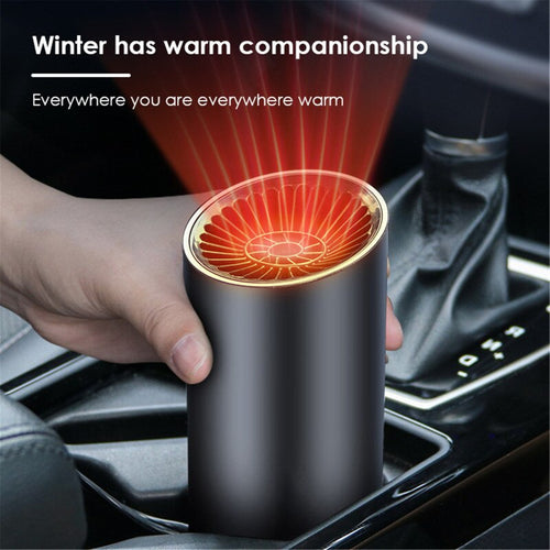 12V Car Heater Vehicle Heating Cooling Fan Portable Defrosting and Defogging Small Electrical Appliance Fun with Suction Holder - OZN Shopping