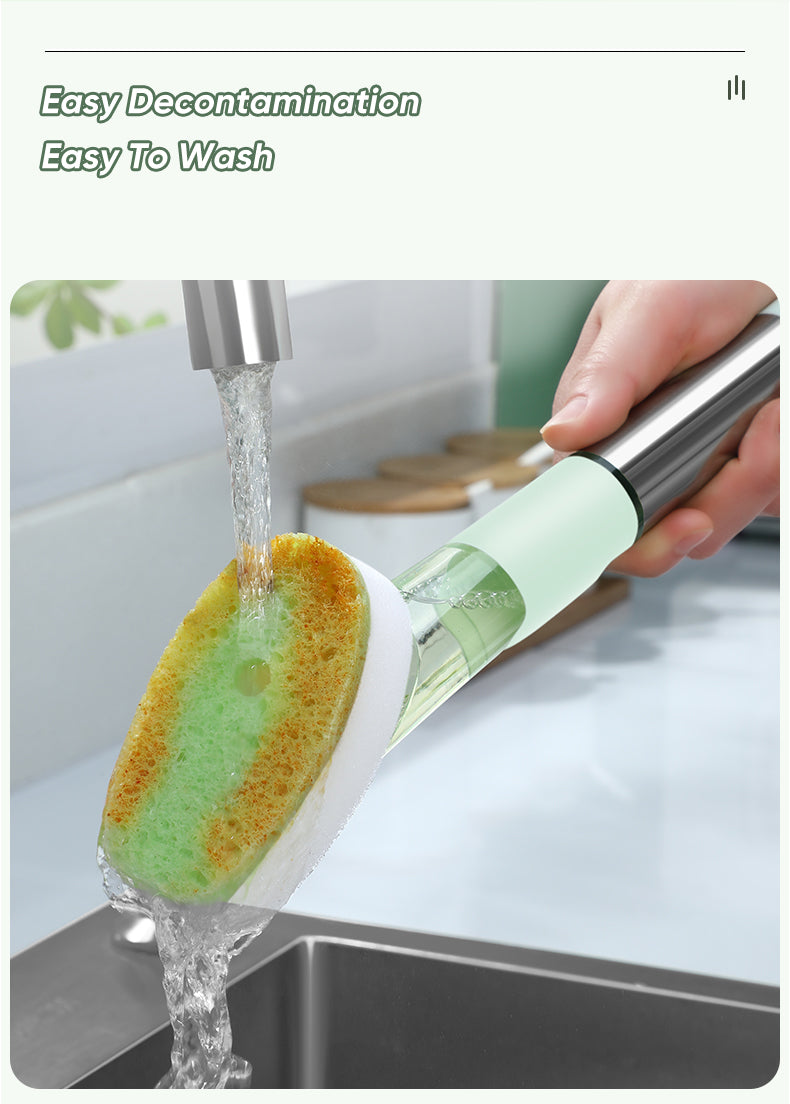 Cleaning Tools Silicone Dish Brush for Kitchen Soap Dispenser Dishwashing Brush - OZN Shopping