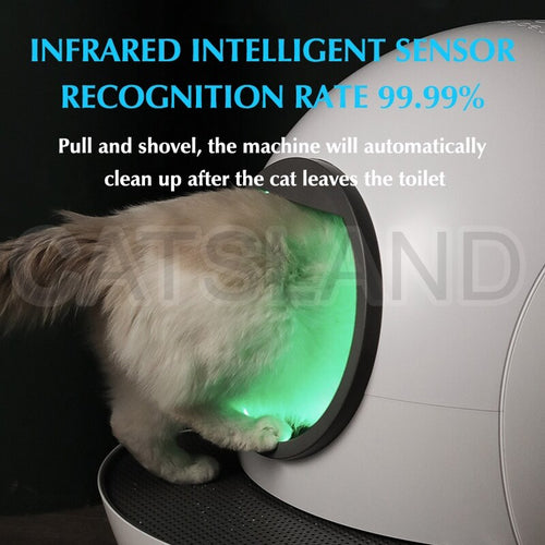 Automatic Self Cleaning Cat Sandbox Toilet Tray APP Remote Control Wi-Fi Supported Smart Cat Litter Box - OZN Shopping