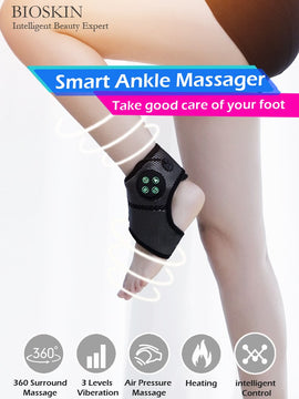 Smart Ankle Brace Foot Compression Massager - Electric Ankle Heating Brace and Foot Pain Relief Vibration