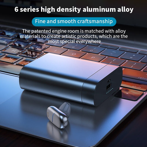 2 in 1 Bluetooth Earphone and Power Bank Touch Control  With LED Display