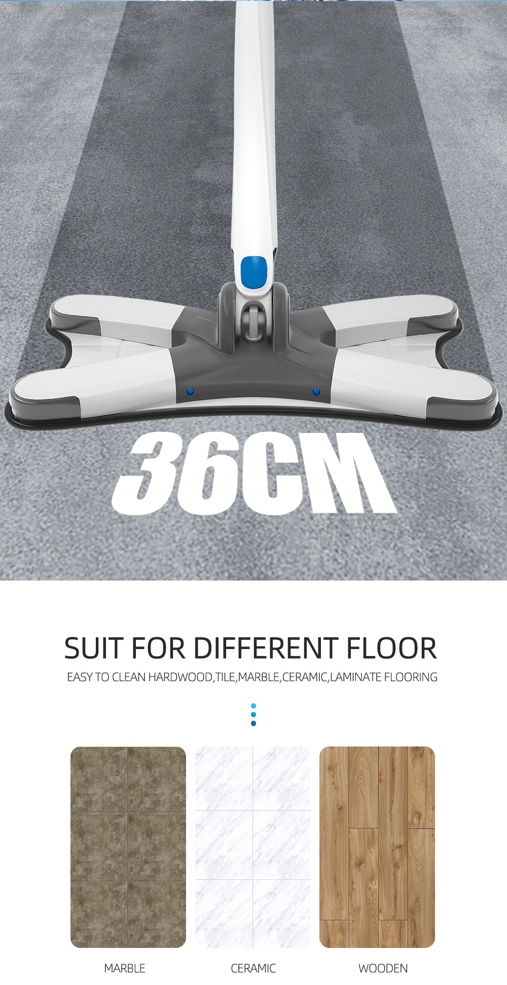 Floor Mop  Folding Pod - OZN Shopping