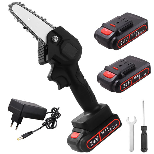 Electric Chainsaw 21V Portable Handheld Cordless Pruning Shears Chainsaw for Woodworking Garden Tools Cutting - OZN Shopping
