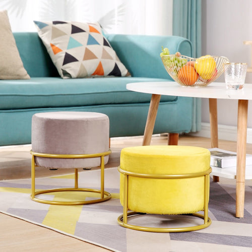 Luxury Living Room Stool Flannel Chair - OZN Shopping