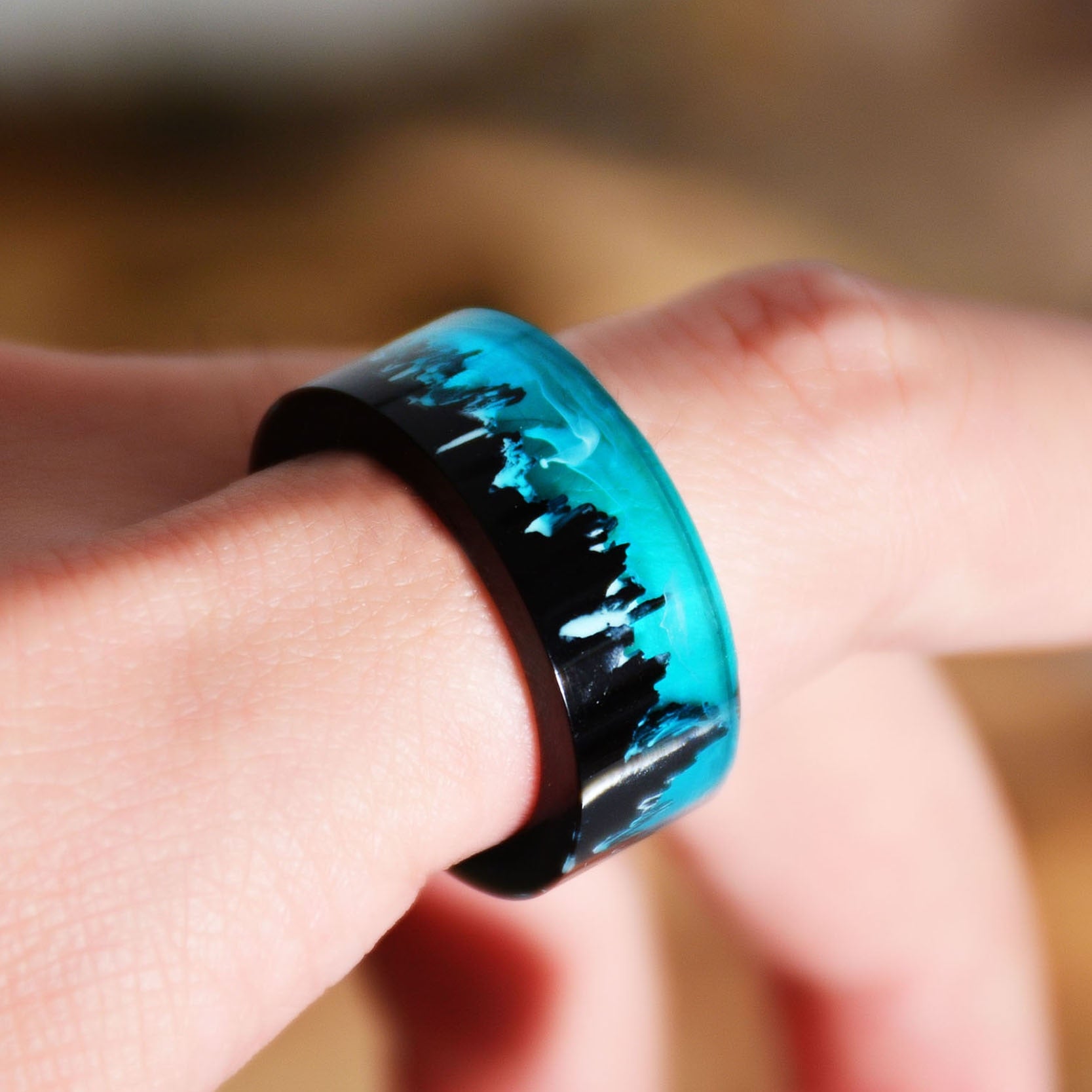 Fashion Blue Lava Ring - OZN Shopping