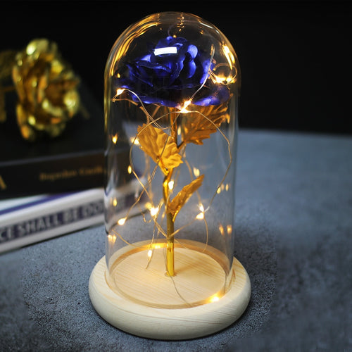 Eternal Rose  LED Light  In Glass Cover for Valentines Day Gift, Christmas Home Decor, Mothers Day,  & New Year Gift - OZN Shopping