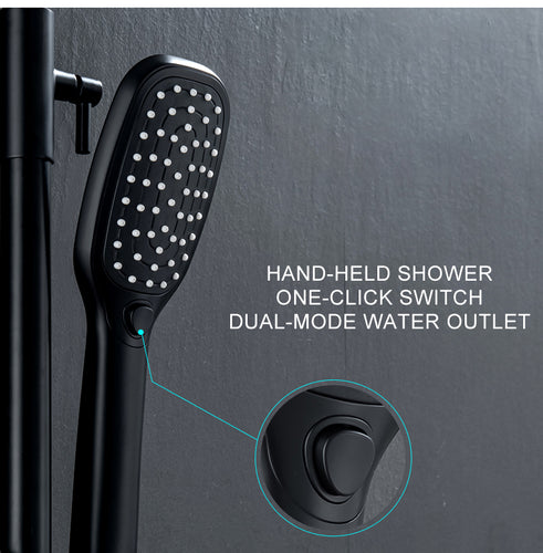 Shower Faucets Sets Water Bathroom Mixer Waterfall Faucet Rainfall Shower Systems Thermostat Tap EL9403 - OZN Shopping