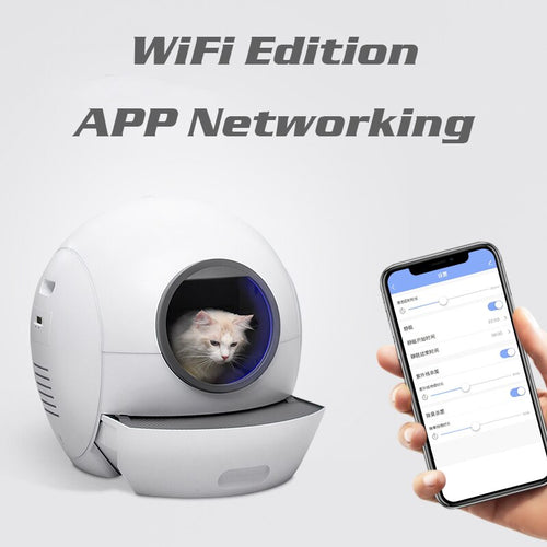 Automatic Self Cleaning Cat Sandbox Toilet Tray APP Remote Control Wi-Fi Supported Smart Cat Litter Box - OZN Shopping