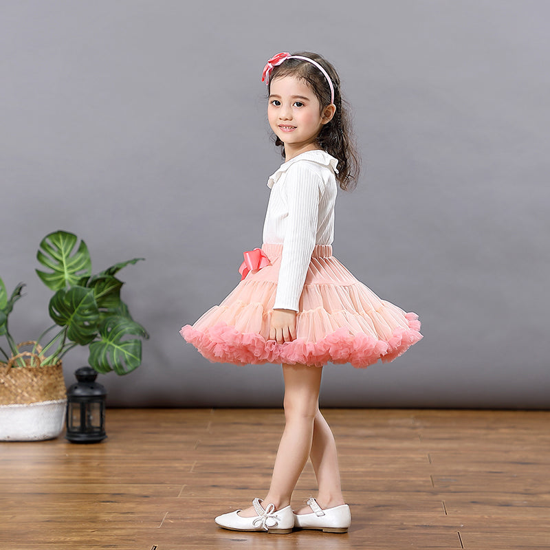 Girl Kids Fluffy Skirt Ballerina Party Clothes - OZN Shopping