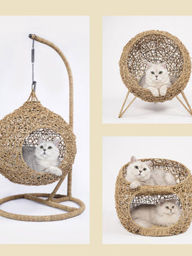 Swinging Hammock Chair Swing Egg /woven Rattan Pet Cat Hanging Bed