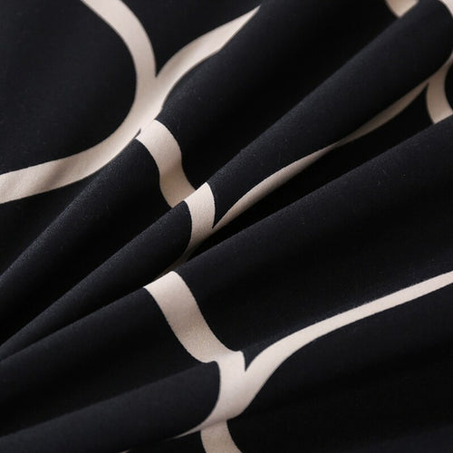 Luxury Bedding Set Super King Duvet Cover Sets Marble Single Queen Size Black Comforter Bed Linens Cotton xx14# - OZN Shopping