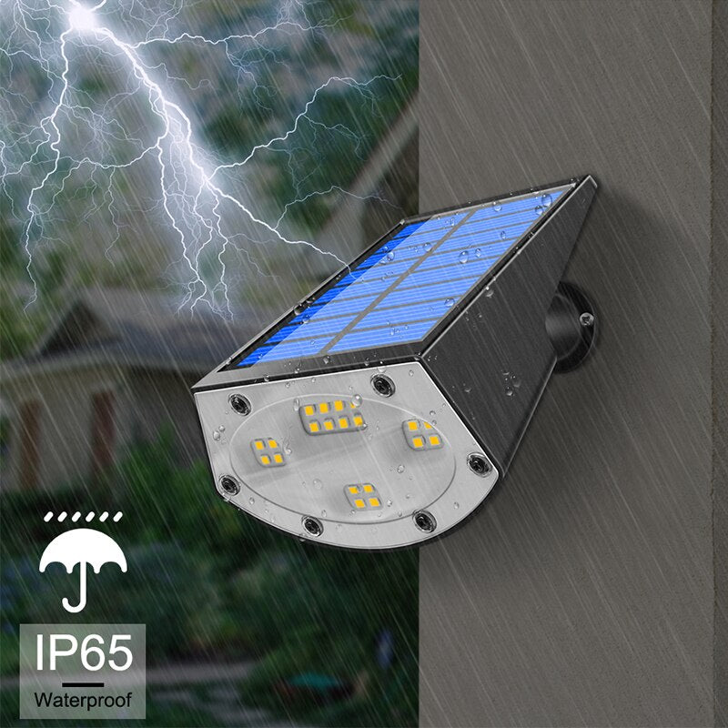 2in1 Solar Spotlights Outdoor Solar Landscape Lights Waterproof Adjustable Wall Lamp for Patio Pathway Yard Garden Driveway Pool - OZN Shopping