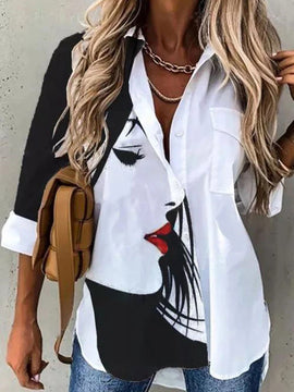 Fashion Long Sleeve Woman Casual Top