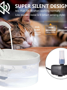 2L Pet Water Fountain Swan Neck Pet Cat Dog Automatic Drinking Fountain Water Dispenser For Cats Dogs