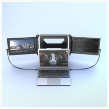 Load image into Gallery viewer, Laptop Triple Screen Monitor Portable IPS Monitor 11&#39;&#39; 1920x1080 USB-C HDMI Gaming Display
