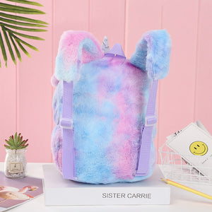 Cute Cartoon Backpack Girl Plush Unicorn Backpacks Cute Fashion Fur Backpacks Children Schoolbag Kids Gift Book Bag - OZN Shopping