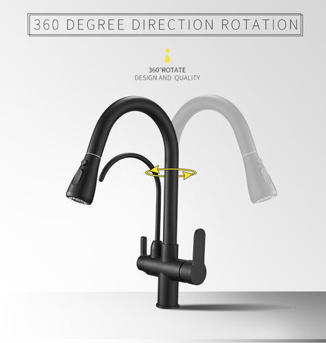Elegant Kitchen Faucet Sensor Smart Touch Pull Out  Tap