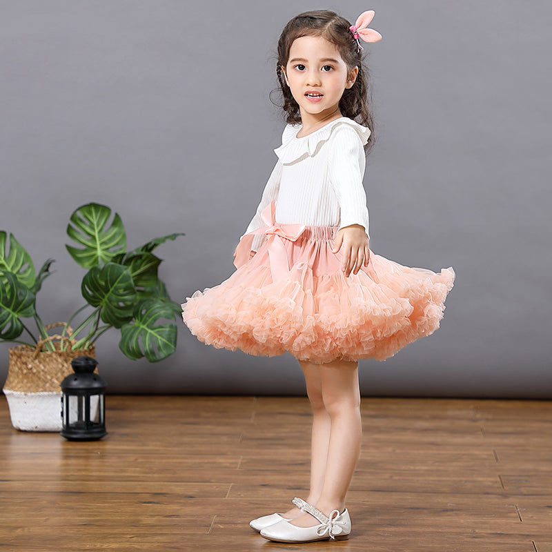 Girl Kids Fluffy Skirt Ballerina Party Clothes - OZN Shopping