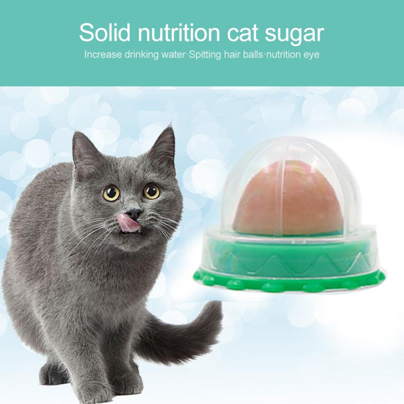 Cat Sugar Ball Cat Snacks Candy Licking Solid Nutrition Cat Treats Energy Ball Toy With Natural Catnip And Sucker For Cats - OZN Shopping