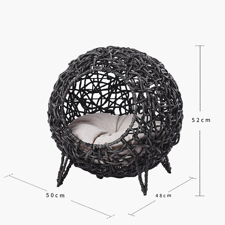 Swinging Hammock Chair Swing Egg /woven Rattan Pet Cat Hanging Bed - OZN Shopping