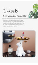 Load image into Gallery viewer, Cute Bear Tray Holder Statue Home Decoration
