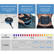 Load image into Gallery viewer, Abdominal Muscle Stimulator Trainer EMS Abs Fitness Equipment Training Gear Muscles Electrostimulator Toner Exercise At Home Gym - OZN Shopping
