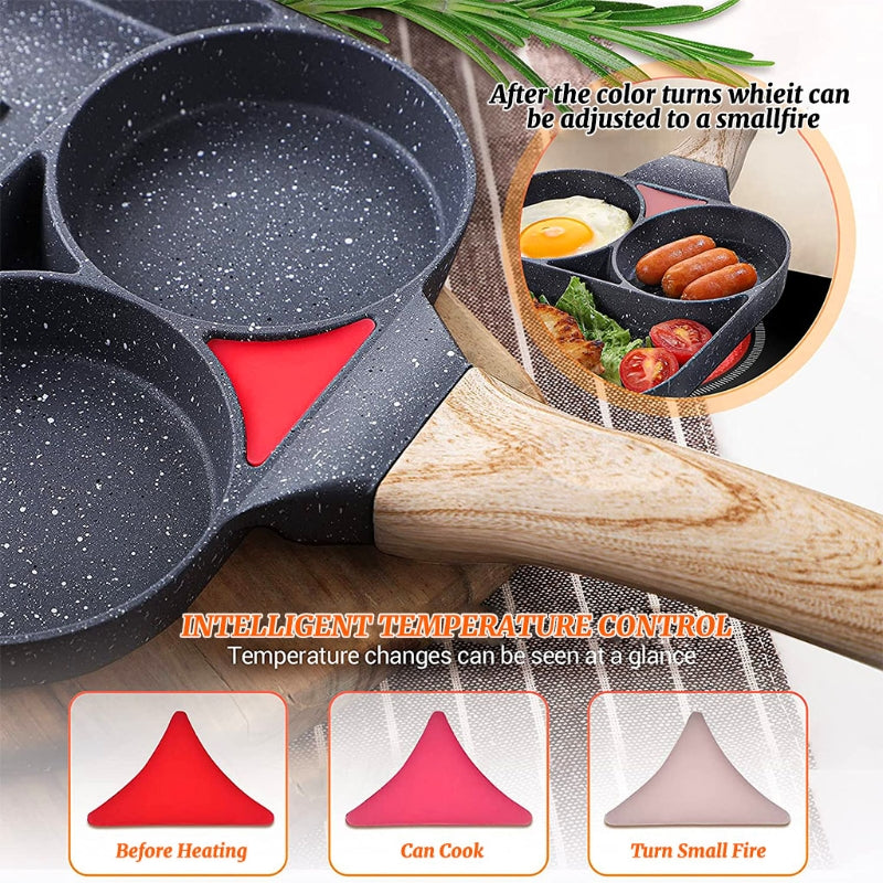 Non-stick Multi-section Frying Pans All-in-one Breakfast Pan Frying Pans and Griddle Pan for Home Kitchens - OZN Shopping