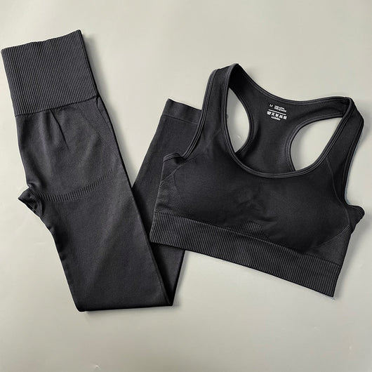 Women Fitness Set Workout Sportswear  Crop Top, Leggings , Sports Suit - OZN Shopping