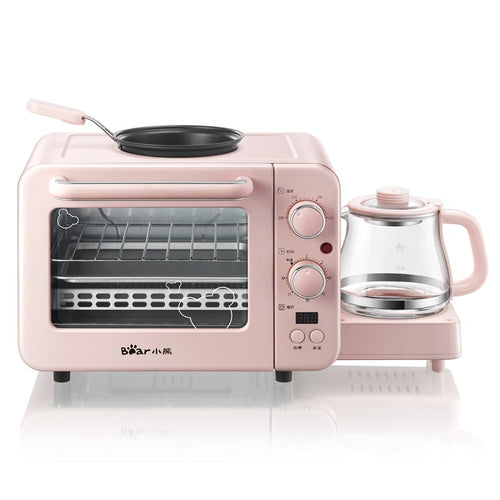 Multifunction Breakfast Machine Mini Household Electric Oven Cake Baking Fry Pan Warm Drinking Pot Toaster - OZN Shopping