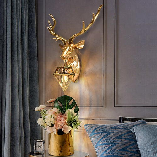 Modern Class  Antler Wall Deer Lamp Light - OZN Shopping