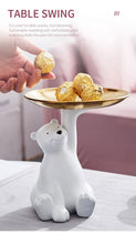 Load image into Gallery viewer, Cute Bear Tray Holder Statue Home Decoration
