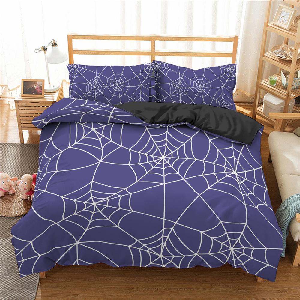 Spider Web Printed 3d Bedding Set Cartoon Home Decor Duvet Cover With Pillowcase For Bedroom Decoration Bedclothes - OZN Shopping