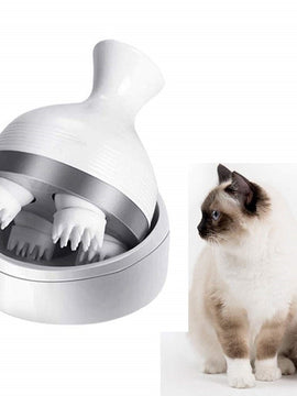 Electric Cat Head Massager Dog Pet Massage Machine Vibrating Scalp Charging Kneading Health Care Cat Comb Supplies Accessories