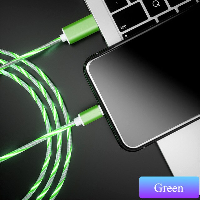 Glowing Cable Mobile Phone Charging Cables LED light Micro USB Type C Charger for iPhone X Samsung Galaxy S7 S9 Charge Wire Cord - OZN Shopping
