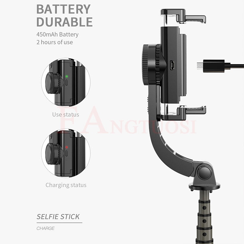 Bluetooth Handheld Gimbal Stabilizer Mobile Phone Selfie Stick Holder Adjustable Selfie Stand - OZN Shopping