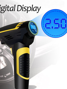 120W Wireless Car Air Compressor  Handheld USB Rechargeable Tire Inflator Digital Inflatable Pump Pressure Gauge Car Accessories