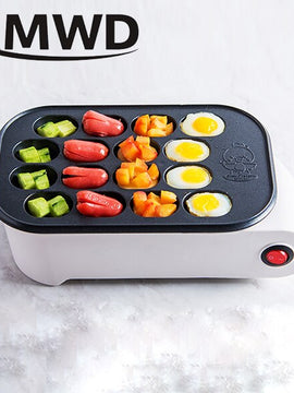 Octopus Ball Maker Takoyaki Baking Pan Electric Taiyaki Machine Sausage Hotdog Eggs Omelette Grill Japanese Fish-Shape Cake Oven