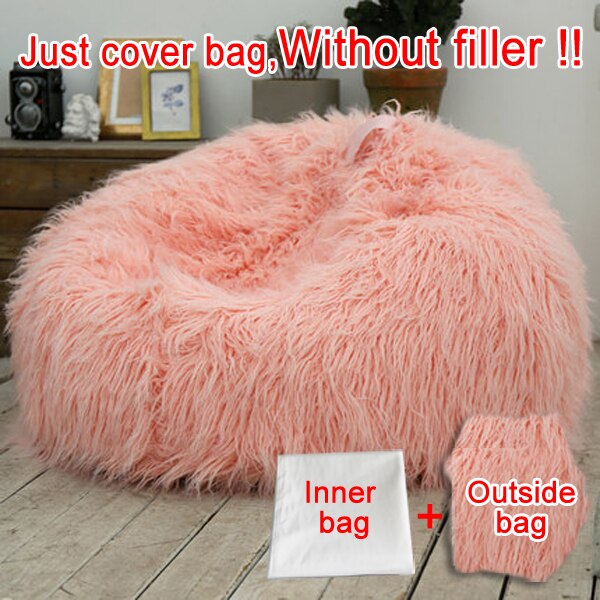 Soft Fluffy Wool Fur Bean Bag Lazy Couch Chair - OZN Shopping